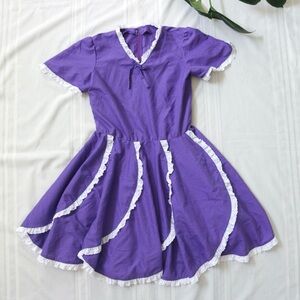 Purple square dancing dress